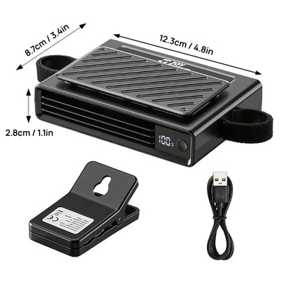 【Summer Survivals】Joytutus 2026 Semiconductor Cooling Car Clip on Fan - 360° Rotation, 100 Speeds Adjustable, LED Display, USB Rechargeable, Wide Clamp, 20Hr 3000Mah Battery, Car Accessories Car Fan Car Seat Fan High Velocity Fan Dealsforyoudays