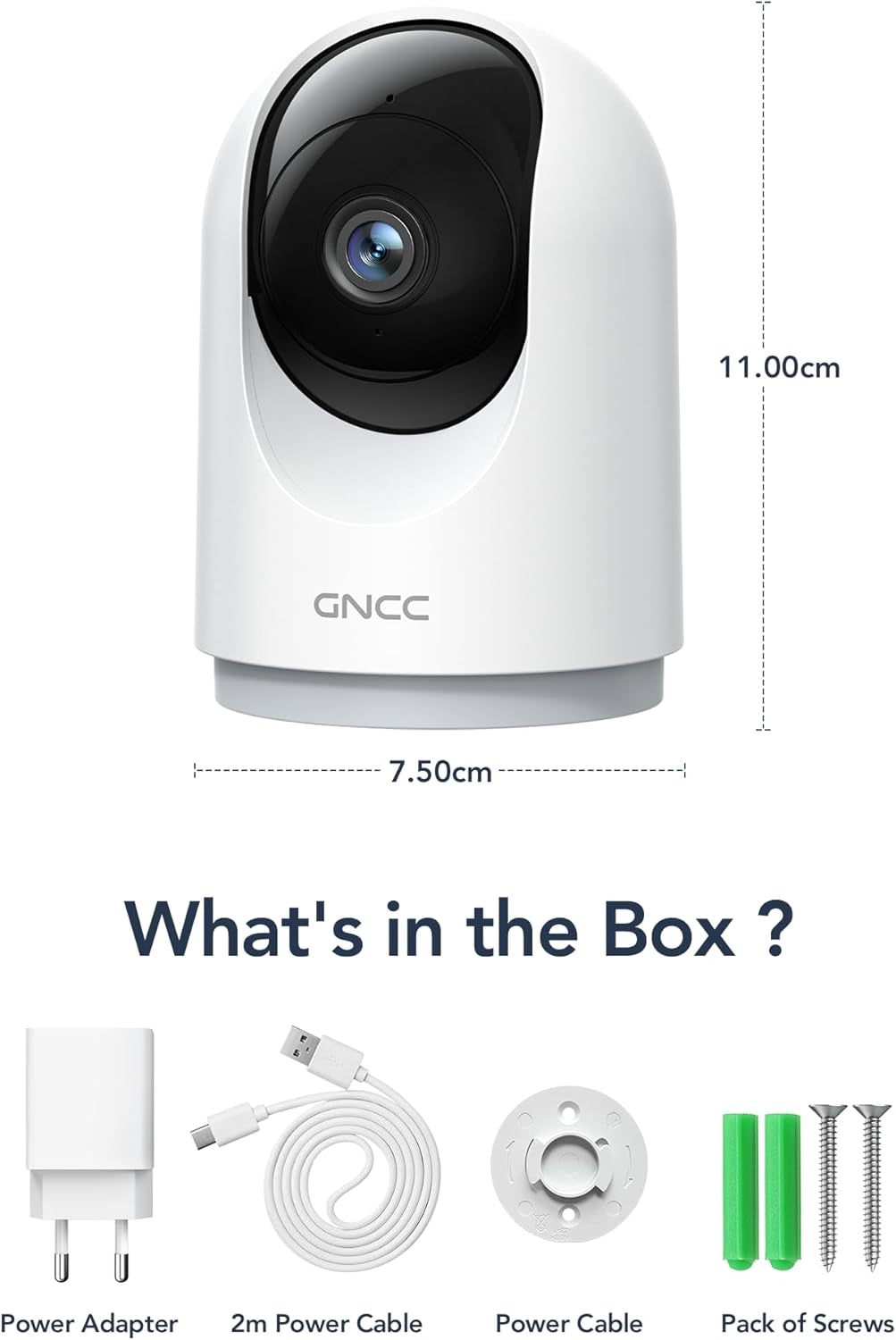 Indoor Security Camera, 2K Cameras for Home Security with Motion Detection, Baby