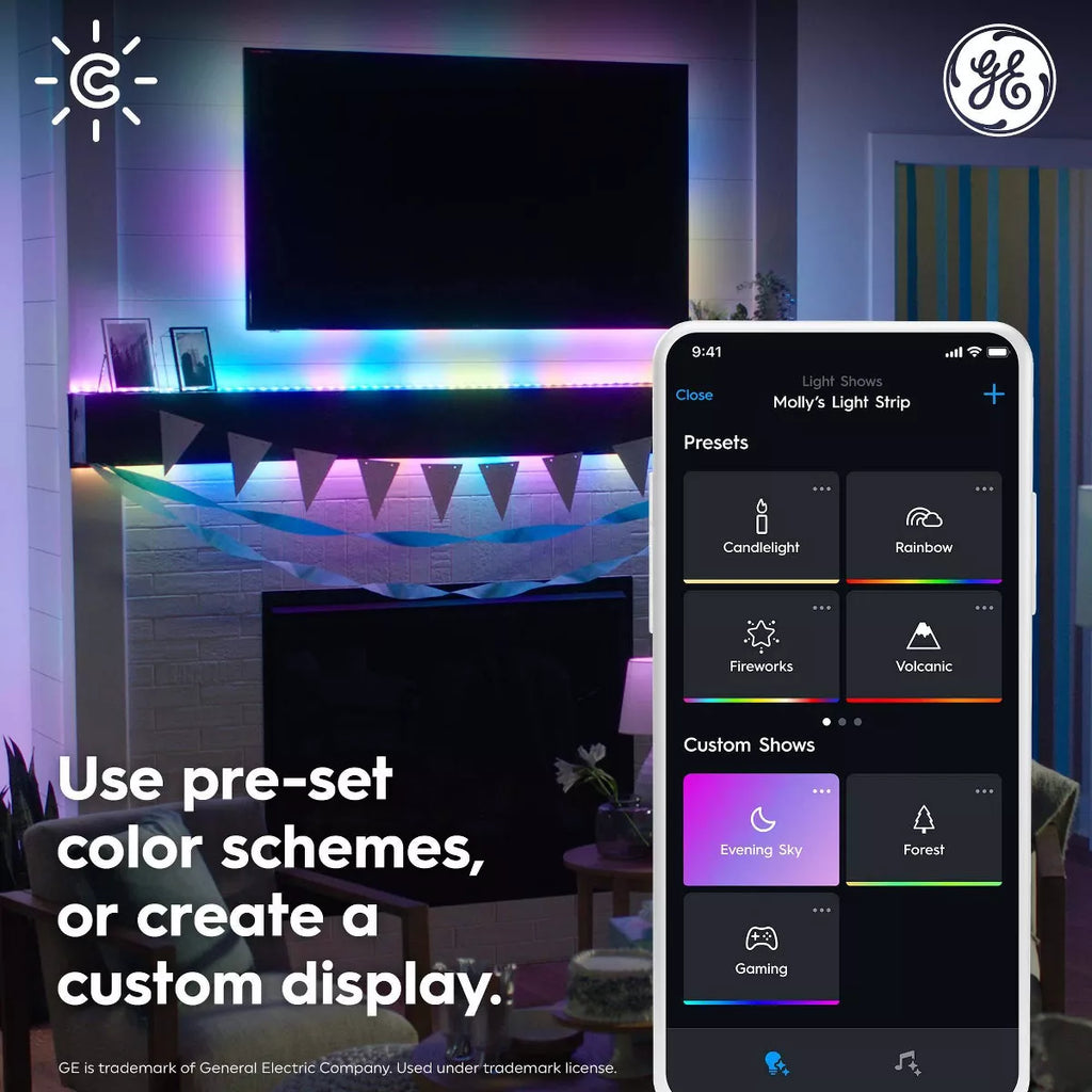 GE 16' CYNC Dynamic Effects Smart LED Full Color Light Strip Power Supply