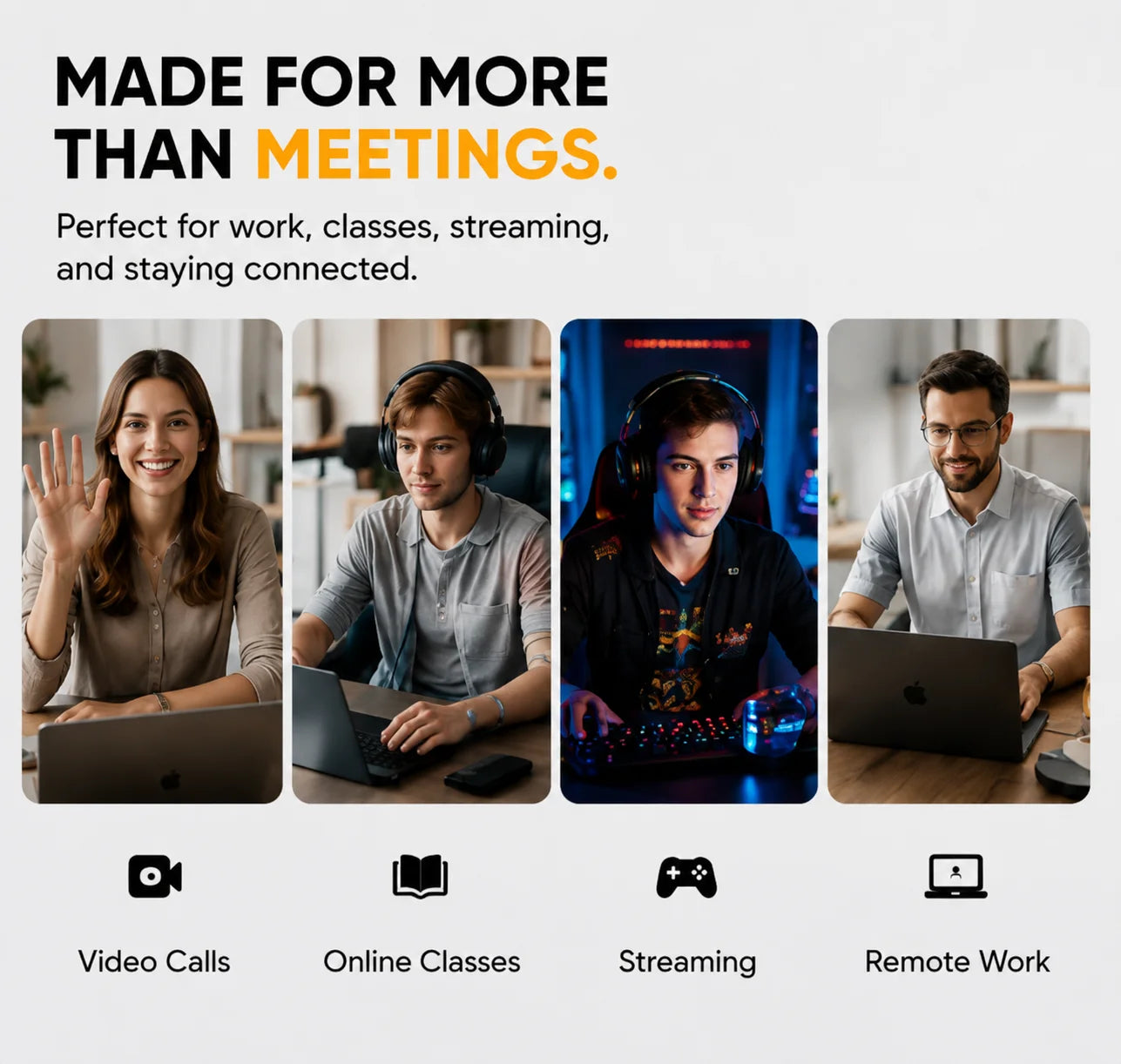 2K QHD Webcam for PC, USB Computer Camera with Microphone, Plug & Play Web Camera for Desktop Computer/Laptop, Zoom,Google Meet,Teams, Streaming, Compatible with Windows Mac Linux