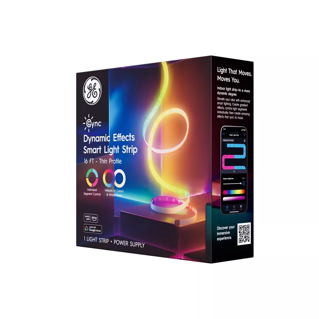 GE 16' CYNC Dynamic Effects Smart LED Full Color Light Strip Power Supply