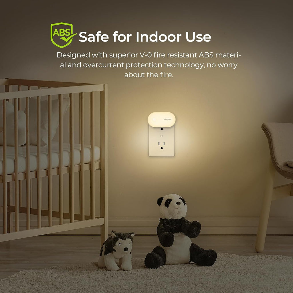 Night Light Plug in with Motion Sensor (120 Lumens), Dimmable Smart LED Night Lights, 1-120Lm Brightness, for Bathroom, Hallway, Garage, Toilet (4 Pack)