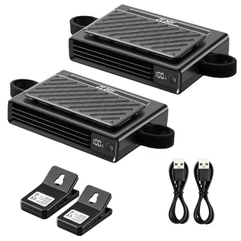 【Summer Survivals】Joytutus 2026 Semiconductor Cooling Car Clip on Fan - 360° Rotation, 100 Speeds Adjustable, LED Display, USB Rechargeable, Wide Clamp, 20Hr 3000Mah Battery, Car Accessories Car Fan Car Seat Fan High Velocity Fan Dealsforyoudays
