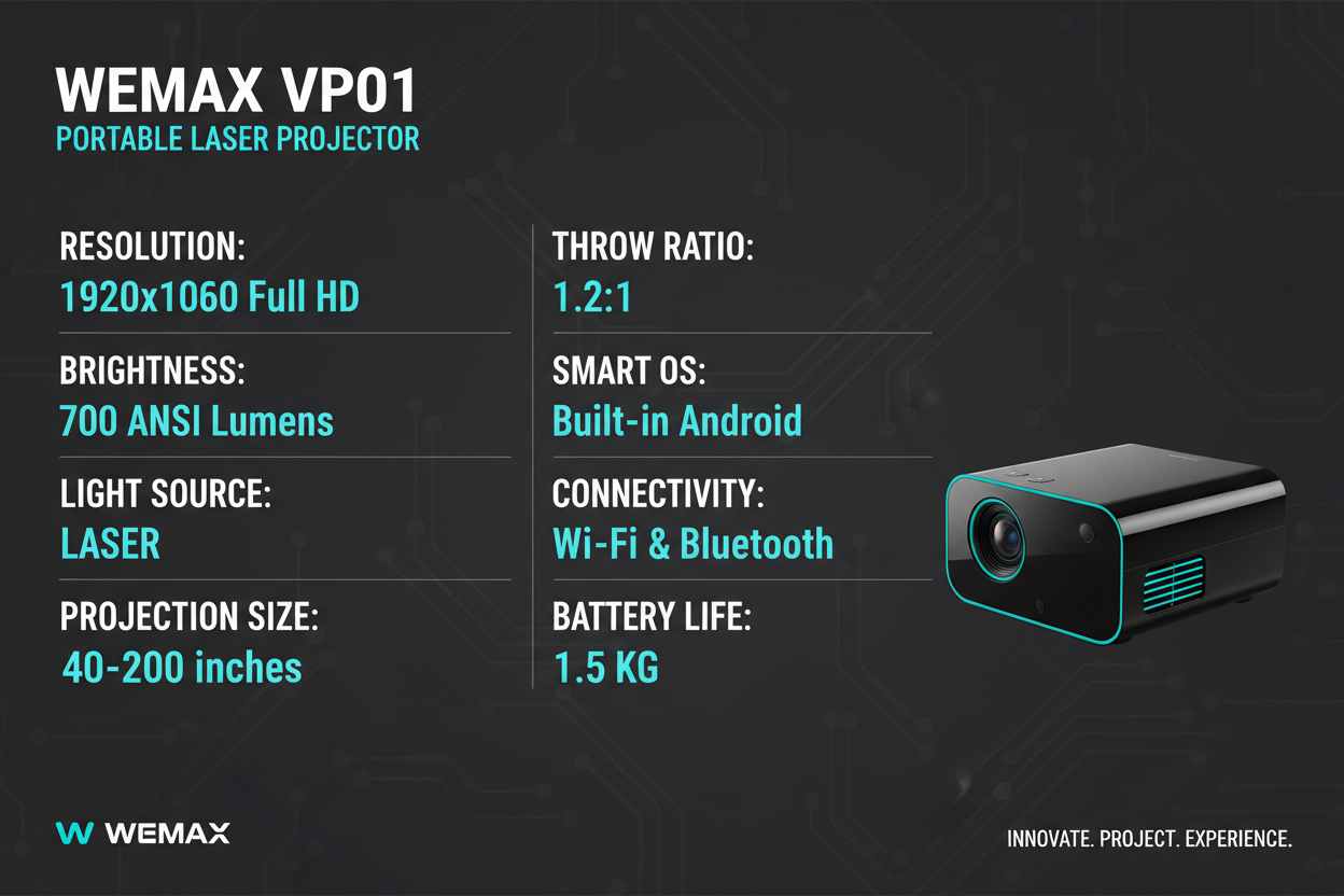 [Now with Netflix & 3200ANSI] 4K Smart Projector with Wifi and Bluetooth,Auto Focus & Keystone Portable Mini Projector with Stand,Outdoor Home Theater Small Proyector for Bedroom White