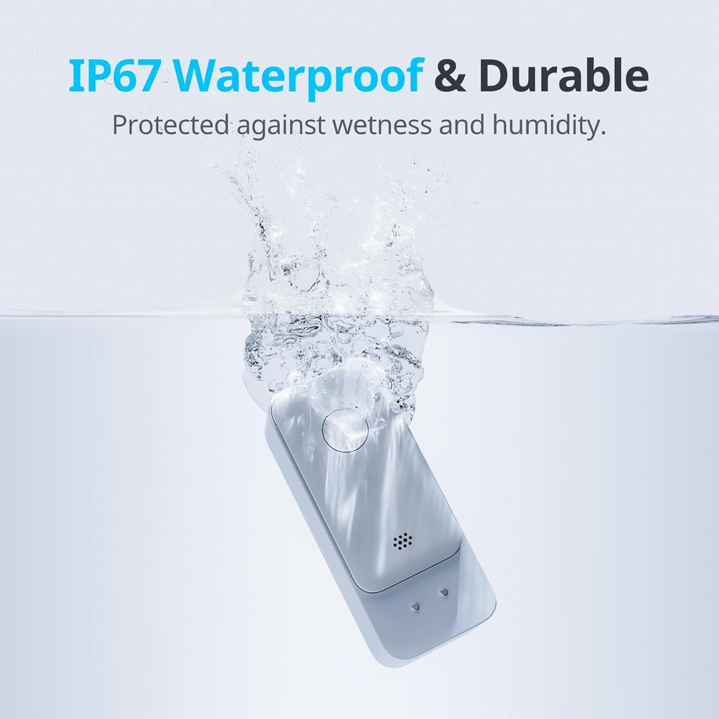 Wifi Water Sensor, Smart Water Leak Detector, 100Db Adjustable Alerts & App Alerts, IP67 Waterproof, Wireless Detector for Kitchen, Bathroom, Basement, No Hub Required (Support 2.4G) (3)