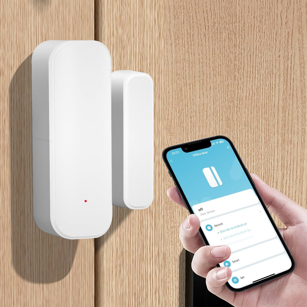 Wifi Door Sensor, Smart Door Window Sensor with Instant App Alerts, No Hub Required, Door Open/Close Contact Sensor Compatible with Alexa Google Home, Smart Life Home Security Automation