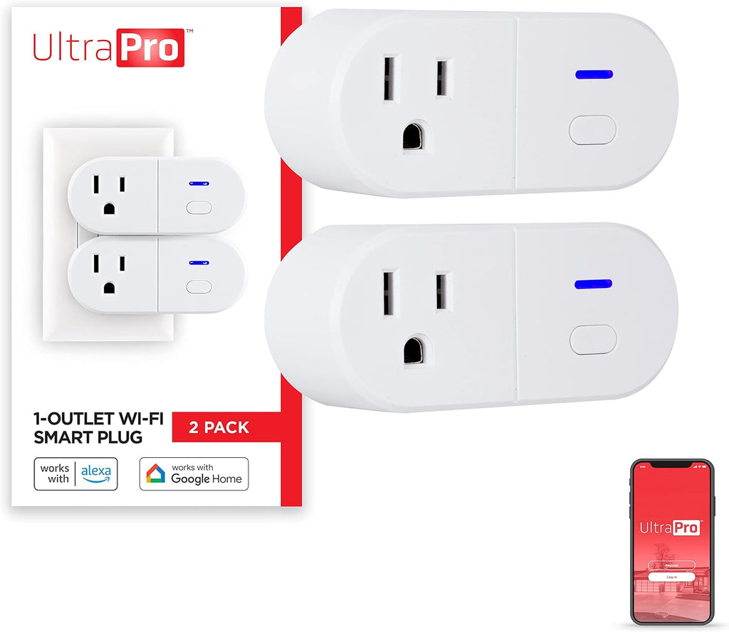 Smart Plug Wifi Outlet, Smart Home, Smart Switch, Smart Outlet, Works with Alexa, Echo & Google Home, No Hub Required, App Controlled, ETL Certified, Electrical Outlet Switch, 2 Pack, 51402
