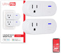 Smart Plug Wifi Outlet, Smart Home, Smart Switch, Smart Outlet, Works with Alexa, Echo & Google Home, No Hub Required, App Controlled, ETL Certified, Electrical Outlet Switch, 2 Pack, 51402