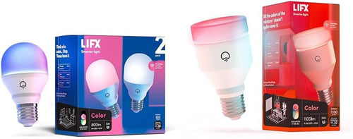 Color A19 800 Lumens, Billions of Colors and Whites, Wi-Fi Smart LED Light Bulb & Color, A19 1100 Lumens, Wi-Fi Smart LED Light Bulb, Billions of Colors and Whites