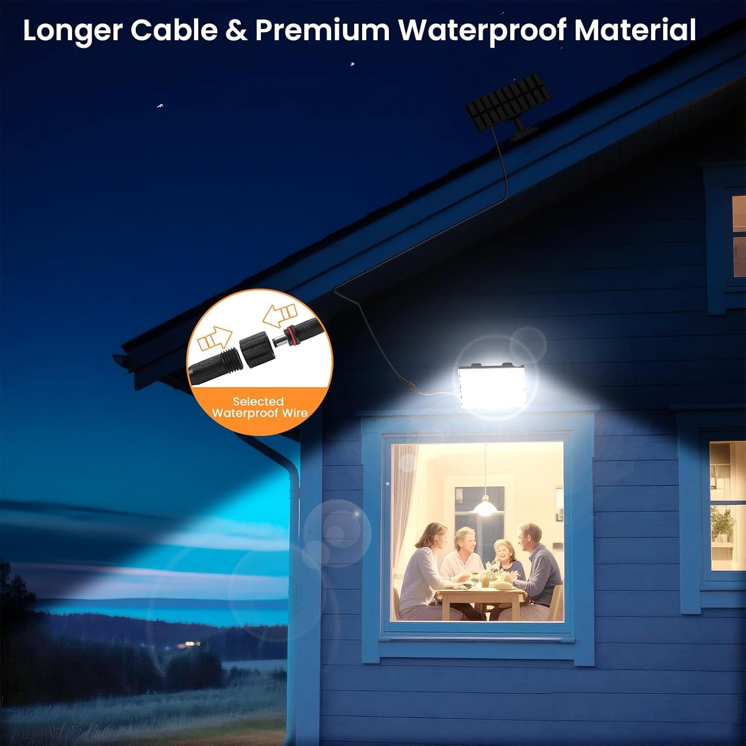 Solar Lights Outdoor, Motion Sensor Outdoor Lights 3 Modes | Waterproof Durable Shell, Dusk to Dawn Auto Motion Detect, Remote Control, Suitable for Courtyard Terrace Garage.