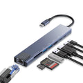 USB C Hub Ethernet,4K USB C to HDTV Hub,8 IN1 Type C Adapter,Dock Dongle Compatible