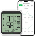 VIVOSUN Aerolab THB1 Wireless Bluetooth Hygrometer Thermometer Indoor, Smart Temperature Monitor, VPD, Digital Humidity Meter, LCD Remote Control & Alert, Data Storage, Dual Channels, Battery Included
