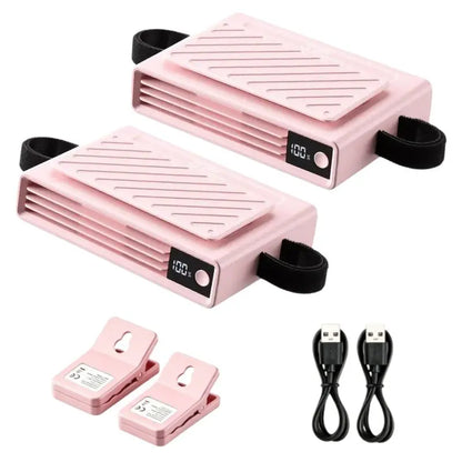 【Summer Survivals】Joytutus 2026 Semiconductor Cooling Car Clip on Fan - 360° Rotation, 100 Speeds Adjustable, LED Display, USB Rechargeable, Wide Clamp, 20Hr 3000Mah Battery, Car Accessories Car Fan Car Seat Fan High Velocity Fan Dealsforyoudays