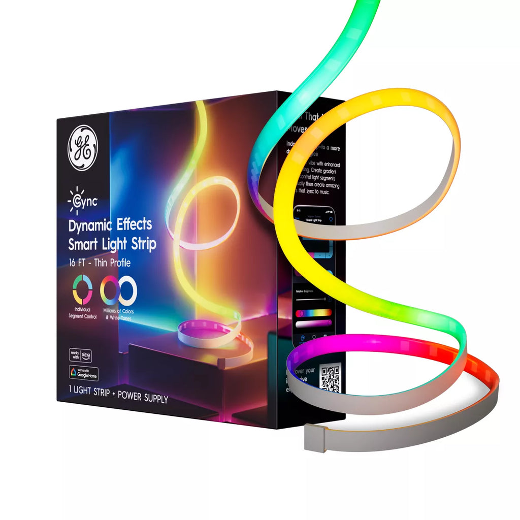 GE 16' CYNC Dynamic Effects Smart LED Full Color Light Strip Power Supply