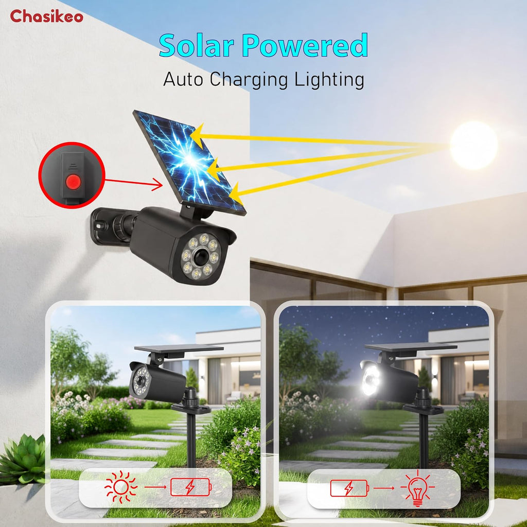 2 Pack Solar Motion Lights Outdoor, Solar Spotlights with Motion Sensor, IP67 Waterproof Solar Power Security Lights, 360° Rotatable for Garden, Yard, Pathway, Fence, Driveway, 1200LM