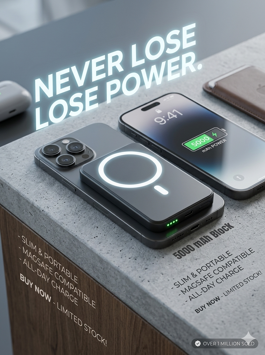 5000Mah Magnetic Power Bank for Iphone 12–17 Series, Works Best with Magsafe Case or No Case, Portable Wireless Charger Summerwins