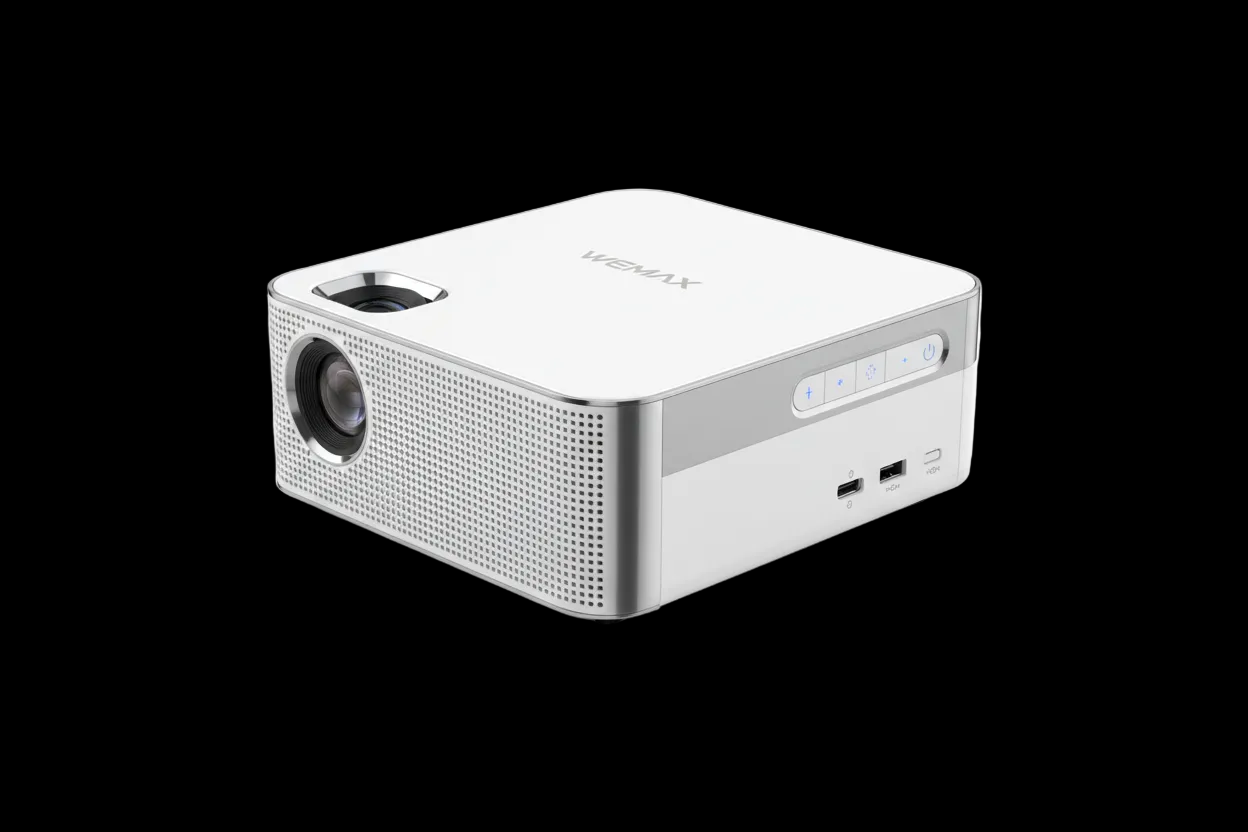 [Now with Netflix & 3200ANSI] 4K Smart Projector with Wifi and Bluetooth,Auto Focus & Keystone Portable Mini Projector with Stand,Outdoor Home Theater Small Proyector for Bedroom White